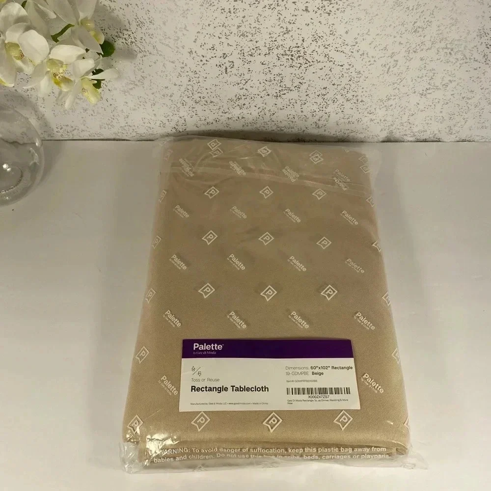 🆕 Rectangle Tablecloth - Beige - 60 x 102